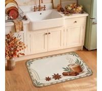 Zucche Spice Fall Quote Autunno Cucina Tappeti 50 x 78 cm | Bastoncini di cannella, tappeto per lavello da cucina, caffè latte, stile rustico, decorazione stagionale della cucina