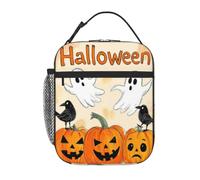 Zucche Uccelli Halloween Borsa termica per il pranzo per uomo donna | Tote del dispositivo di raffreddamento del totalizzatore del pranzo a tenuta stagna per il viaggio