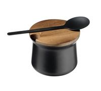 Zuccheriera APS - grande - circa 20 x 13 cm, altezza 5,5 cm Acciaio inossidabile satinato con cucchiaio incluso