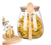Zuccheriera con coperchio e cucchiaio - con cucchiaio e coperchio, contenitore di conservazione in vetro, contenitore ermetico per alimenti, contenitore per spezie | Contenitore per zucchero, Chiuso