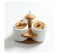 Zuccheriera in Ceramica, Set di 3 Barattoli for Spezie con Coperchio e Cucchiaio, for Bancone della Cucina, Contenitore da Cucina Vintage for Sale Caffè Tè Spezie Zucchero