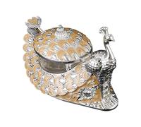 Zuccheriera in lega di zinco con coperchio, design intagliato europeo, contenitore da cucina 18 x 11 x 9,5 cm, per casa, bar, buffet, giallo
