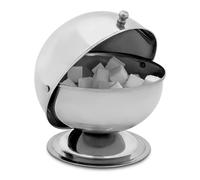 Relaxdays Zuccheriera, con Coperchio Ribaltabile, Acciaio Lucente, Porta Zucchero e Caramelle, Contenitore, Argentato, Inox