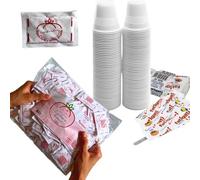 Zucchero Bustine 20Tipici1 kg + 100 Palettine + 100 Bicchieri Bianchi (ITALIA)