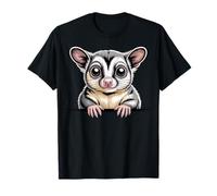 Zucchero Glider Cute Peeking Marsupial Funny Animals Maglietta