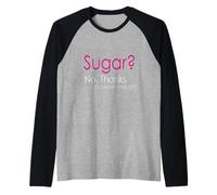 Zucchero? No, Grazie Sono Abbastanza Dolce Amanti Keto Indossare Maglia con Maniche Raglan