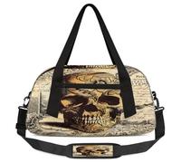 Zucchero Skull Day of The Dead Bambini Pernottamento Duffle Bag Ragazzi Ragazze Teen Sport Gym Bag per Weekender Viaggi Ginnastica Danza Balletto, Multicolore
