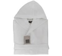 ZUCCHI SOLOTUO ACCAPPATOIO 100% cotone 260 grammi lavorazione a NIDO D'APE UOMO DONNA CON CAPPUCCIO e Tasche (IT, Testo, XXL, Regular, Regular, 1000 Bianco)