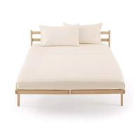 Zucchi CLIC CLAC Lenzuolo coprimaterasso Percalle Cotone 100% Pettinato con Angoli Matrimoniale 175x200 Veste Angoli Fino 30 cm Made in Italy (1516 Panna)