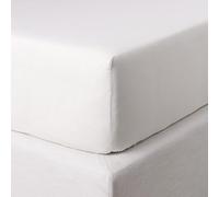 Zucchi CLIC CLAC Lenzuolo coprimaterasso Percalle Cotone 100% Pettinato con Angoli Matrimoniale 175x200 Veste Angoli Fino 30 cm Made in Italy (BIANCO)
