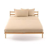 Zucchi CLIC CLAC Lenzuolo coprimaterasso Percalle Cotone 100% Pettinato con Angoli Matrimoniale 175x200 Veste Angoli Fino 30 cm Made in Italy (1634 Ecru')