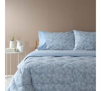 Zucchi Completo Lenzuola Matrimoniali In Caldo Cotone cm 175x200 (BREEZE CIELO)