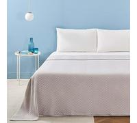 Zucchi Copriletto Estivo Singolo - Piazza e Mezza - Matrimoniale, coperta estiva lavorazione jaquard Art. Muse (BEIGE, PIAZZA E MEZZA)