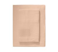 Zucchi Set 1+1 Solotuo Asciugamani+Ospite in Tela Nido d'Ape Puro Cotone N173 Cipria