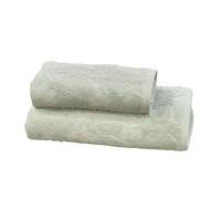 Zucchi, Set due pezzi Spugna Bagno, Coppia Asciugamani, ospite 40x60 + Asciugamano 60x110, 100% Puro Cotone Biologico Merry Flowers V1