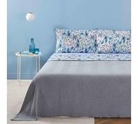 Zucchi - Set Lenzuola Percalle Matrimoniale 175x200 - sotto con Angoli da 30 cm, Lenzuolo Sopra e 2 Federe - Lilium B1