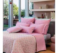 Zucchi - Set Lenzuola Raso di Cotone Matrimoniale 175x200 - sotto con Angoli da 30 cm, Lenzuolo Sopra e 2 Federe - Namib P1