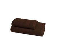 Zucchi Solotuo - Set Asciugamani Da Bagno Viso e Bidet, Spugna di Cotone 560 gr Coppia Asciugamani da Bagno Grande con Ospite (CIOCCOLATO)