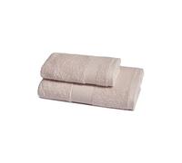 Zucchi Solotuo - Set Asciugamani Da Bagno Viso e Bidet, Spugna di Cotone 560 gr Coppia Asciugamani da Bagno Grande con Ospite (CONCHIGLIA)