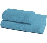 Zucchi Solotuo - Set Asciugamani Da Bagno Viso e Bidet, Spugna di Cotone 560 gr Coppia Asciugamani da Bagno Grande con Ospite (MALDIVE)