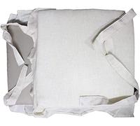 Zucchissime Allegria Set 6 Cuscini Tinta Unita, con Volant 40x40 Spessore 5 cm, Copri Sedia Cucina + Omaggio Set EGIDIOSRL (Panna)