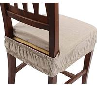 Zucchissime EGIDIOSRL Set 6 Cuscini + Omaggio EGIDIO (Strofinaccio Digitale NAPOLI PIERRE CARDIN O POUF DIGITALE AMERICA) Coprisedia Sfoderabile Imbottiti Con Molla (Misura 40x40 cm)(Tortora)