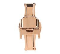 Zudoo Chiusura a Farfalla per Cinturino dell'orologio, Fibbia con Chiusura a Farfalla in Oro Rosa Installazione Semplice per la Sostituzione (14 mm / 0,55 pollici)