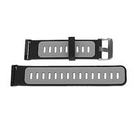 Zudoo Cinturino dell'orologio in Silicone, Sostituzione del Cinturino dell'orologio Chiusura Stabile Regolabile Facile da Pulire Flessibile con Fibbia in Metallo per i Viaggi (Nero Grigio)