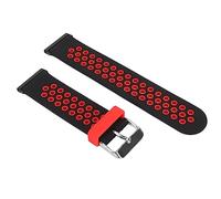 Zudoo Cinturino di Ricambio, Cinturino di Ricambio per Orologio, Perno in Acciaio Inossidabile da 24 Mm, Bello vestibilità Perfetta (Nero rosso)
