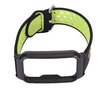 Zudoo Cinturino per Orologio, Elegante Cinturino da Polso Intelligente da 20 Mm in Morbido Silicone per Smartwatch FREE (Nero Verde + Guscio Nero)