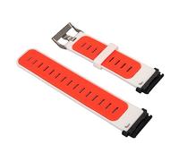 Zudoo Cinturino per Orologio in Silicone, Cinturino per Orologio Bicolore con Fibbia in Metallo da 22 Mm di Ricambio per Tutti i Giorni (bianco rosso)