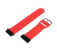 Zudoo Cinturino per Orologio in Silicone, Cinturino per Orologio Morbido di Ricambio Fibbia in Acciaio Inossidabile Impermeabile da 26 Mm per Orologi Sportivi per Esercizi (Rosso)