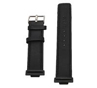 Zudoo Cinturino per Smartwatch, Cinturino per Smartwatch in Pelle Unisex Adatto Alla Pelle Liscia Che Regola la Sutura Accurata per FIT 2 (Nero)