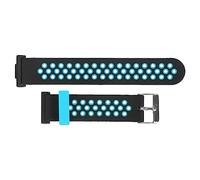 Zudoo Cinturino per Smartwatch, Comodo Cinturino per Smartwatch in Silicone Impermeabile per la Sostituzione (Nero Blu)