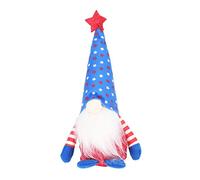 Zudoo Ornamento Gnomo Splendido Significato Gnomo Multiuso a Colori Vivaci per il Giorno 'indipendenza per Soggiorno (Stella blu)