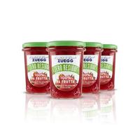 Zuegg, Composta di Fragole e Fragoline 100% da Frutta, con Zucchero d’Uva, Fragole Italiane, Zero Residui - Solo Ingredienti Derivati Dalla Frutta, Senza Glutine, Prodotto Vegano (4 x 230 grammi)