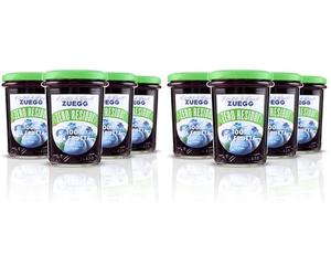 Zuegg, Composta di Mirtilli Neri Selvatici 100% da Frutta, con Zucchero d’Uva, Zero Residui - Solo Ingredienti Derivati Dalla Frutta, Senza Glutine, Prodotto Vegano (4 x 230 grammi) (Confezione da 2)