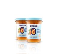 Zuegg, Composta Zero Zuccheri Aggiunti Albicocche, 60% di Frutta, Solo 9 Calorie per Porzione - Senza Glutine, Conservanti ed Edulcoranti Artificiali, Prodotto Vegano (2 x 220 grammi)