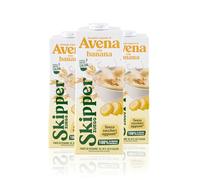 Zuegg Skipper, Bevanda Vegetale di Avena con Frutta Gusto Banana, Senza Zuccheri Aggiunti, Senza Lattosio - Fonte di Vitamine B12, B2, D2 e Calcio, 100% Origine Naturale (Banana, 1L x 3 Brick)