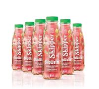 Zuegg Skipper SkipWater, Bevanda Dissetante a Base Frutta, Fragola e Fiori d’Ibisco - Bevanda con Succhi di Fragola e Uva, Infuso di Fiori di Ibisco, Senza Zuccheri Aggiunti, Senza Glutine (6x500Ml)