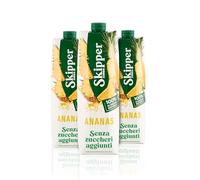 Zuegg Skipper Succo di Frutta Ananas Senza Zuccheri Aggiunti, Bevanda a Base di Succo di Ananas, Senza Glutine - 55% Frutta, 100% Ingredienti di Origine Naturale (3x1L)