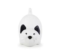 Züny - Fermaporta a forma di gatto, 1 kg, colore: Bianco/Nero