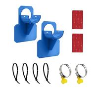 Zueyen 2 supporti per tubo per piscina, protezione antipiega in plastica, accessori con fascetta in acciaio inox, per piscine Intex con connettori da 30 - 37 mm (blu)