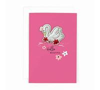 Zuffa Hello Beautiful di cigno termoadesiva con