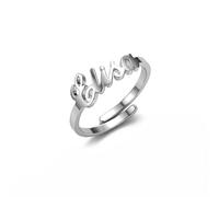Zuffetti Anello con Nome Personalizzato - Anelli Regolabili in Acciaio Inossidabile Anallergico - Anello Personalizzato Donna Ragazza - Idea Regalo per Lei Compleanno San Valentino (Elisa)