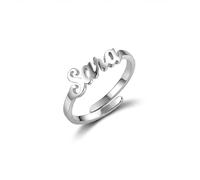Zuffetti Anello con Nome Personalizzato - Anelli Regolabili in Acciaio Inossidabile Anallergico - Anello Personalizzato Donna Ragazza - Idea Regalo per Lei Compleanno San Valentino (Sara)