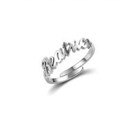 Zuffetti Anello con Nome Personalizzato - Anelli Regolabili in Acciaio Inossidabile Anallergico - Anello Personalizzato Donna Ragazza - Idea Regalo per Lei Compleanno San Valentino (Beatrice)