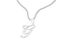Zuffetti Collana da donna personalizzata con iniziale. Indossa la tua iniziale. Acciaio inossidabile e anallergico. Colore: argento. Progettato in Italia., Acciaio, acciaio