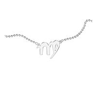 Zuffetti Collana Personalizzata, da Donna, con Segno Zodiacale. Indossa il Tuo Segno Zodiacale. Con incisione. Acciaio Inossidabile e Anallergico. Colore Argento. Progettata in Italia. (VERGINE)