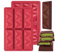 ZUGHXMS Stampo Tavoletta Cioccolato Forma Piazza Dubai In Silicone Profondo,2 Pezzi Stampi Silicone Barretta Cioccolato Antiaderentiper Riutilizzabili per Riempire Cioccolatini Dolci Alimenti